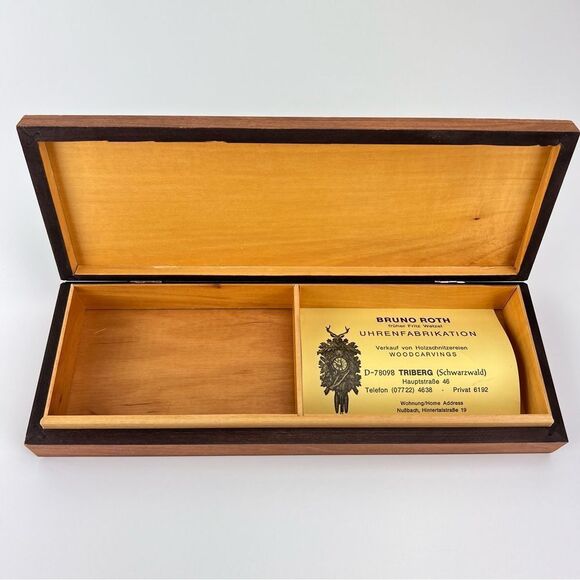 Vintage BRUNO ROTH TIBERG Steinbach Prafent Hand Carved Wooden Trinket Box - Picture 3 of 9